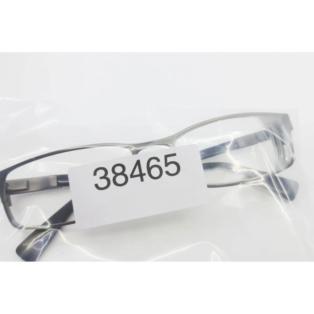 Giorgio Armani GA 500 R80 Mens Rectangular Eyeglasses Gunmetal Grey Black